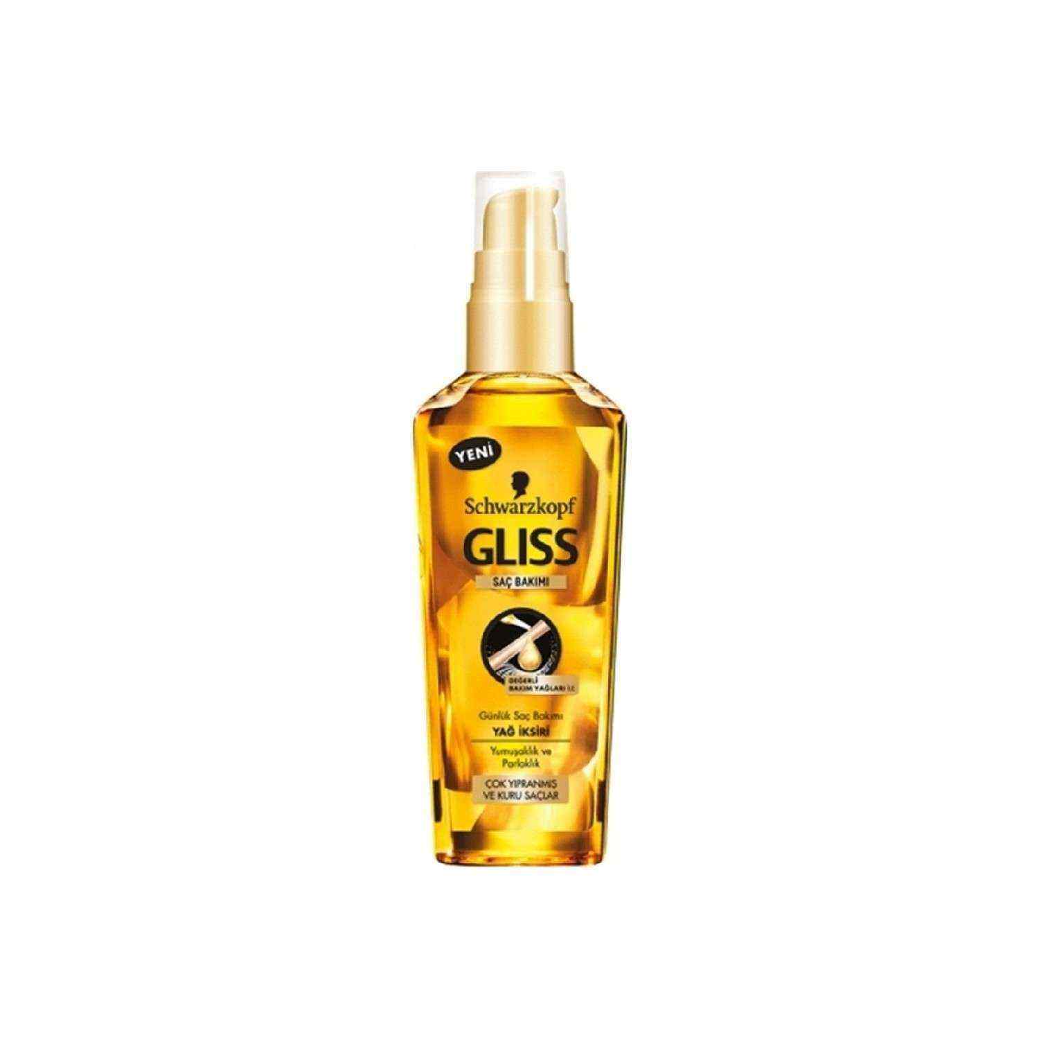 Gliss Ultimate Oil Elixer 75 ml Çok Yıpranmış ve İşlem Görmüş Saçlar İçin Saç Bakım Yağı